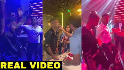 Ms Dhoni Hardik Pandya Dance At Shikhar Dhawan S B Day Party With Ishan