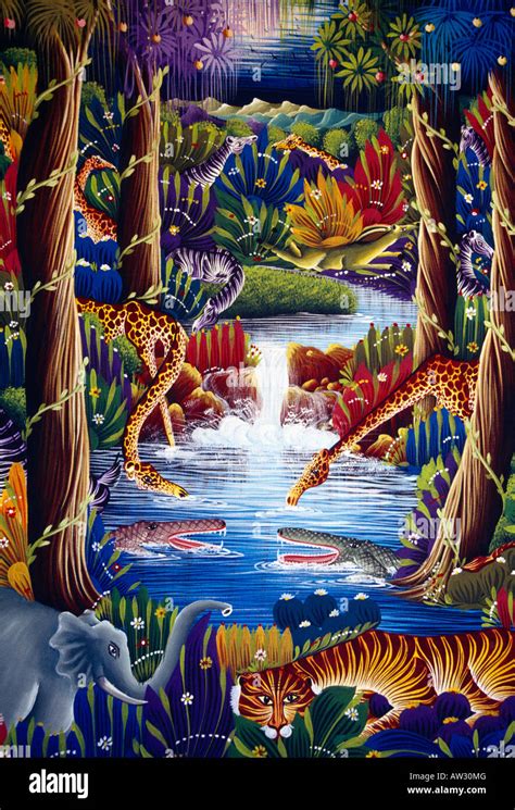 Dominican Republic Painting By Local Artist Stock Photo - Alamy