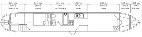 Ft Narrowboat Narrowboat House Boat Floor Plans