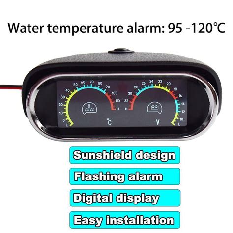 Meter Zusatz Instrument Wassertemperaturanzeige Voltmeter