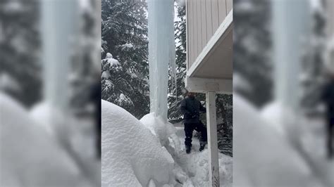 Man Drops Icicle Bigger Than Himself Videos From The Weather Channel