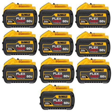 DEWALT FLEXVOLT 20V 60V MAX Lithium Ion 12 0Ah Battery Pack 10 Pack