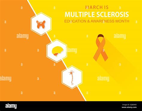 Vector Illustration Of Multiple Sclerosis Education And Awareness Month