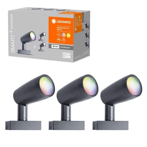 Ledvance SET 3x LED RGBW Lámpara de exterior SMART SPOT 3xLED 4 5W