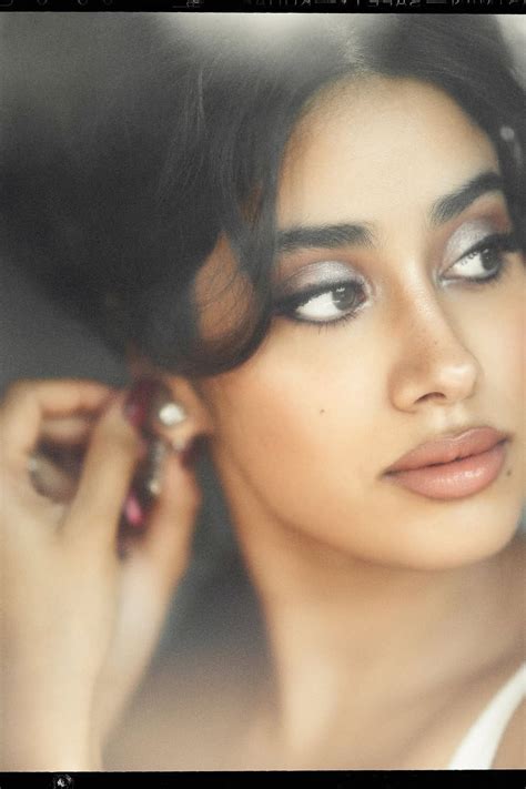 Janhvi Kapoor Embraces Retro Glam With Shimmery Silver Eyeshadow And Nude Lips Vogue India