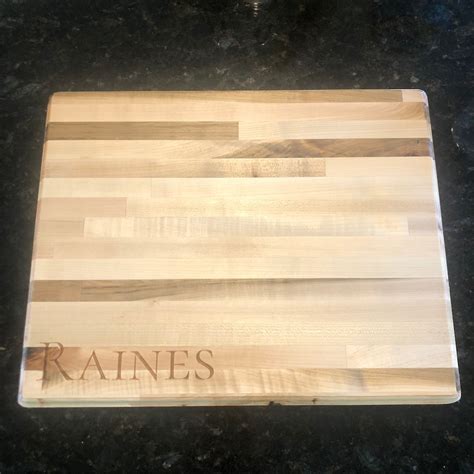 Custom Engraved Maple Butcher Block Cutting Board Etsy