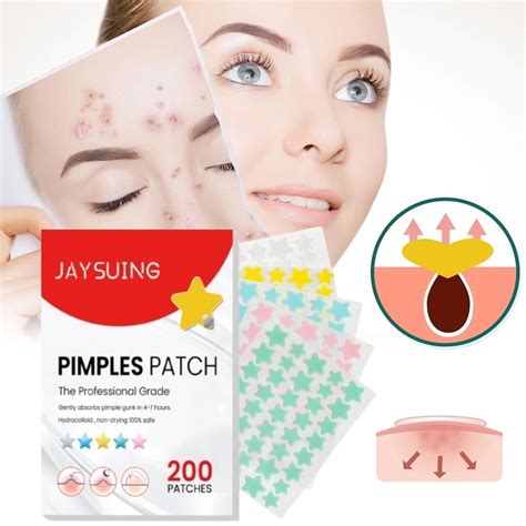 Wivi 400 Ct Holographic Cute Acne Patches Salicylic Acid And Tea Tree Oil For Face