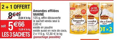 Promo Amandes Effilées Vahiné Chez Cora Icataloguefr