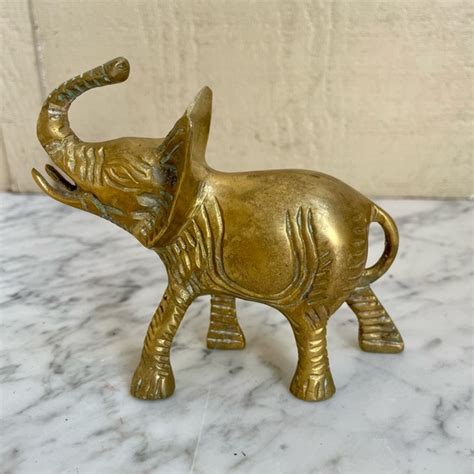 Vintage Art Vintage Brass Elephant Figurine Poshmark