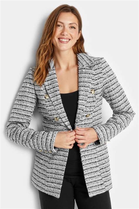 Lts Black Scuba Longline Blazer Long Tall Sally