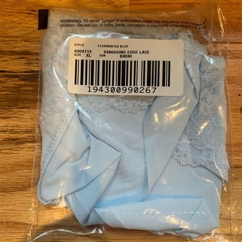 Soma Intimates Sleepwear Nwt Soma Vanishing Edge Lace Bikini Xl Clearwater Blue Poshmark