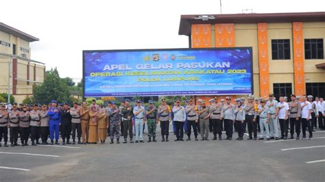 Polda Lampung Gelar Operasi Keselamatan Krakatau 2023 Ini Arahan Kapolda