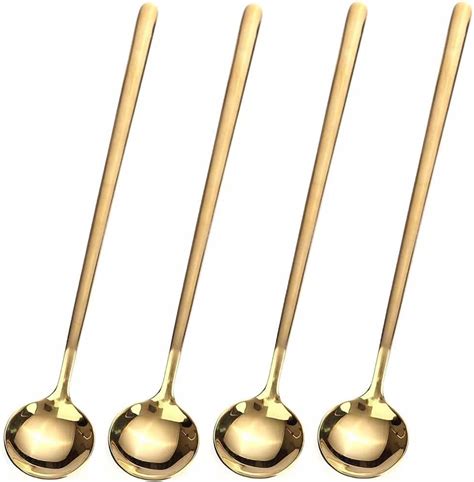 4 Pcs 67 Inches Coffee Spoons Stirring Spoons Tea Spoons Long Handle