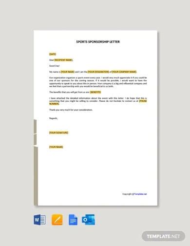 27 Sponsorship Letter Templates