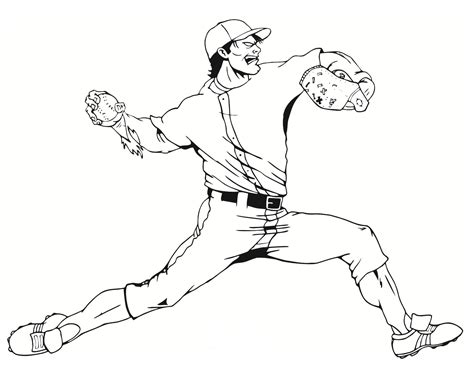 Baseball Pitcher Clipart Black And White  Png Pdf Etsy