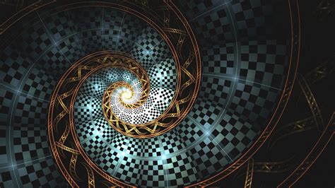 Spiral Fractal Glow Twisted Abstraction 4k Hd Wallpaper