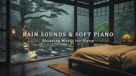 Warm Bedroom With Relaxing Piano Music Rain Sounds For Relaxation And