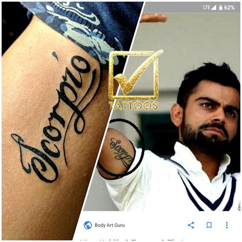 Share More Than 81 Virat Kohli Scorpio Tattoo In Cdgdbentre