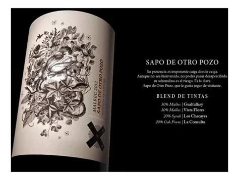 Vino Sapo De Otro Pozo Blend De Tintas X 750 Mosquita Muerta En Venta