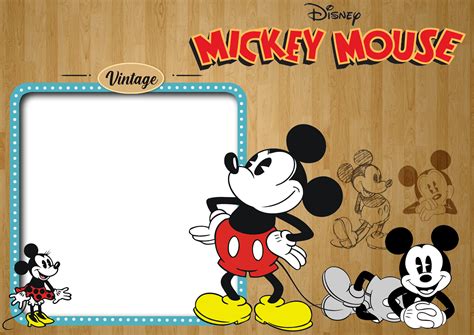 Moldura Mickey Vintage Png Imagem Legal