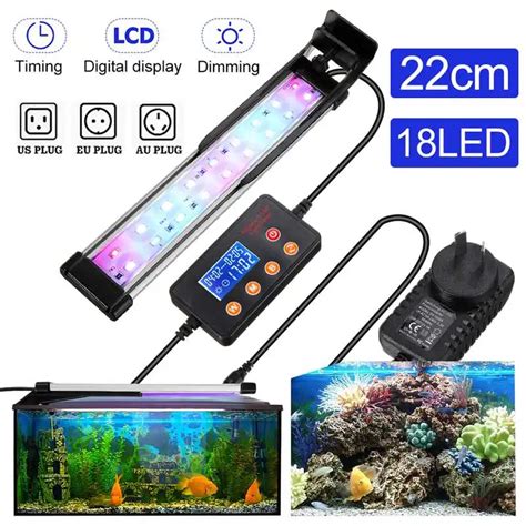 10w 22cm Super Slim Rgb Led Aquarium Lighting Aquatic Plant Light Fish