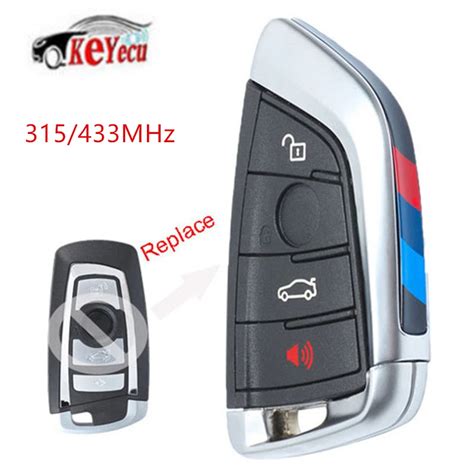 KEYECU YH Black Smart Remote Key Fob 315MHz 433MHz For BMW F Series X3