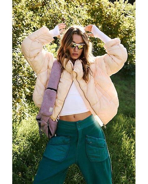 Free People In A Bubble Puffer Jacket In Natural Lyst