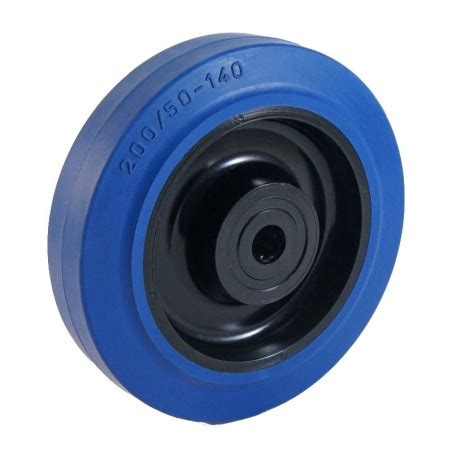 Roue caoutchouc EASYROLL BLEU diamètre 100 x 40 alésage 12 LM 40 mm