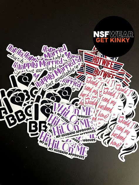 Hot Wife 5 Glossy Sticker Pack Hotwife Swingers QOS Quean Etsy