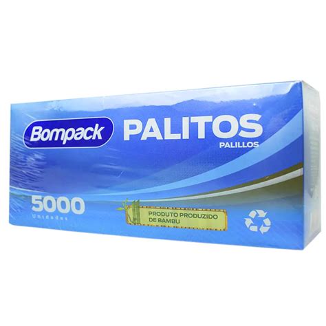 Palito De Dente De Bambu C5000 Unid Bompack Lupel