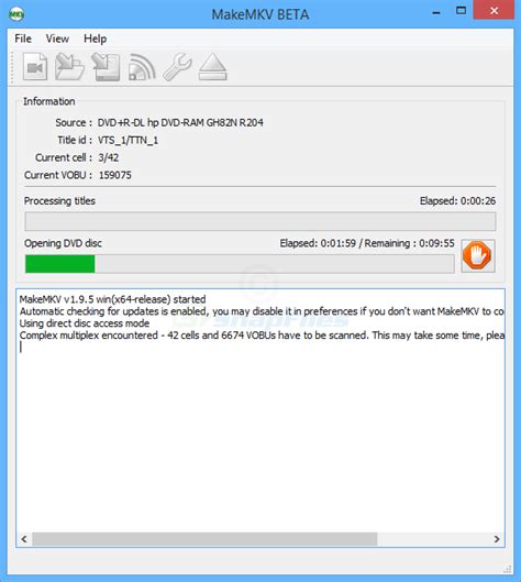MakeMKV screenshot and download at SnapFiles.com