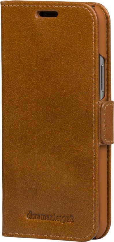 Iphone Pro Bookcase Hoesje Dbramante Effen Cognac Leer