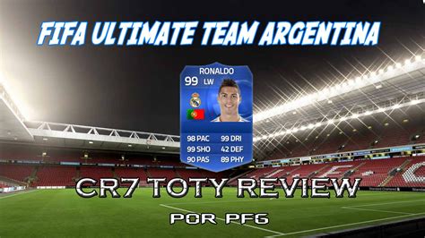 Fut 15 Cristiano Ronaldo Cr7 99 Toty Review Goles Asistencias