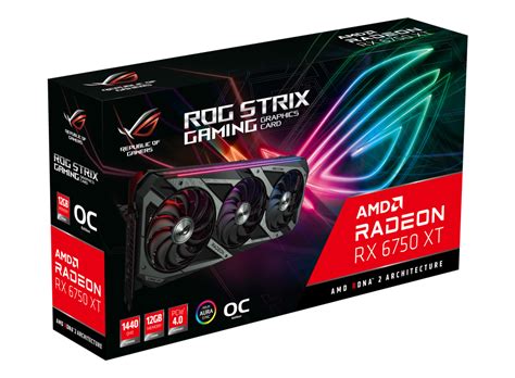 Rog Strix Radeon Rx 6750 Xt Oc Edition 12gb Gddr6 Graphics Card Rog