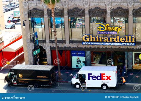 Hollywood, California - Hollywood Boulevard Walk of Fame View Editorial ...