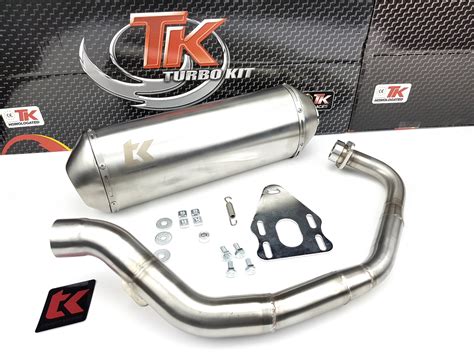 Turbokit GMax Edelstahl Sport Auspuff Derbi GP1 125 250 LC 4T Bis 2007