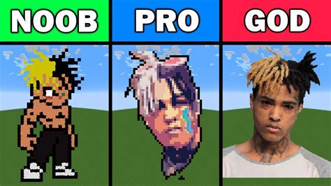 Noob Vs Pro Vs Hacker Minecraft Pixel Art Xxxtentacion Youtube