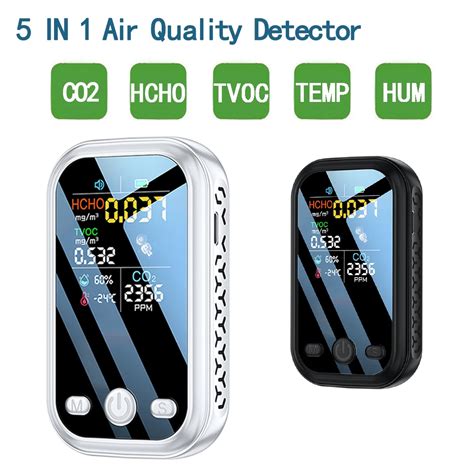 Multifunctional 5 In 1 CO2 Meter Color Display Air Quality Detector