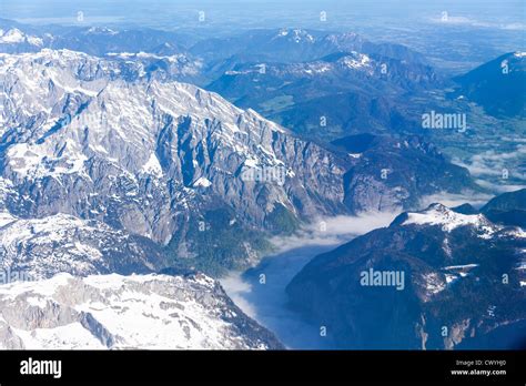 Berchtesgaden Alps With Watzmann And Koenigssee In Fog Bavaria