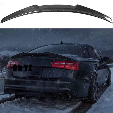 For AUDI A6 S6 C7 Sedan M4 Style Real Carbon Fiber FRP Unpainted Glossy