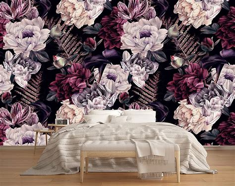 Black Floral Wallpaper For Walls