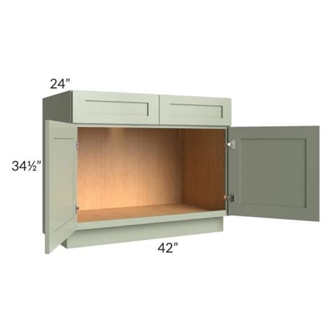 Midtown Pistachio Green Shaker Sink Base Cabinet