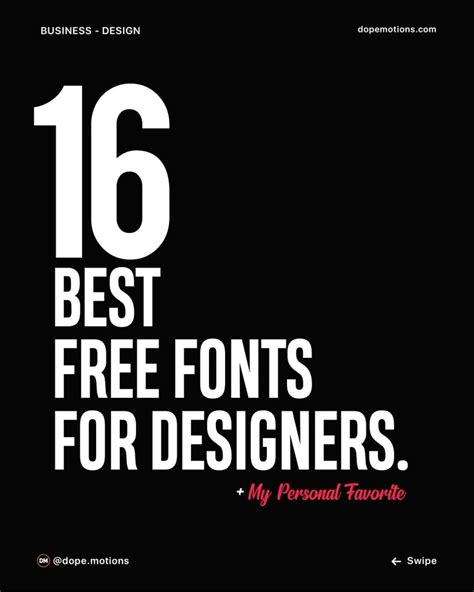 16 Best Free Fonts For Your Next Design (With Download Links)