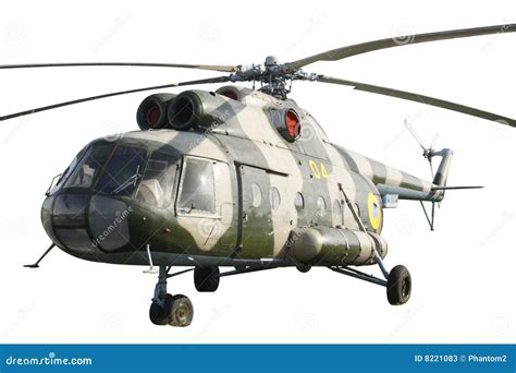 Helicopter Mi-8 isolated stock image. Image of soviet - 8221083