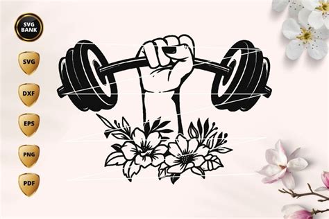 Dumbbell Svg Hand Holding Dumbbell Svg Fitness Girl Svg