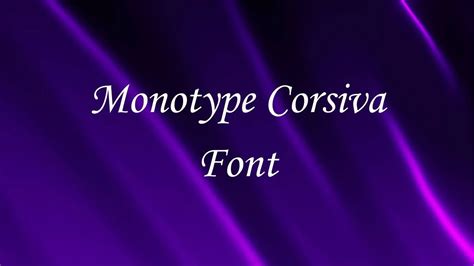 Monotype Corsiva Font Free Download