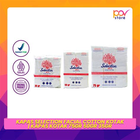 Kapas Selection Facial Cotton Kotak Kapas Kotak 75gr 50gr 35gr POV