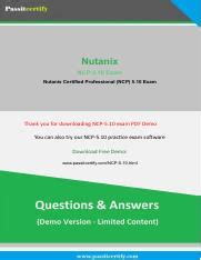 Ncp Demo Pdf Questions Answers Pdf Page Nutanix Ncp