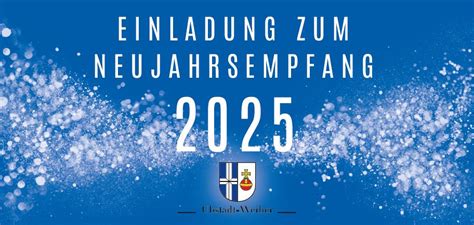 Bürgermeister Löffler lädt zum Neujahrsempfang ein Gemeinde Ubstadt Weiher