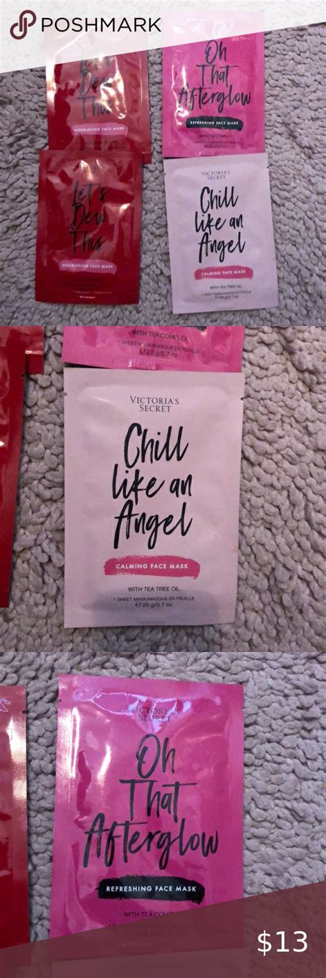 Lot Of 4 Face Masks Victorias Secret Calming Face Mask Face Mask Mask